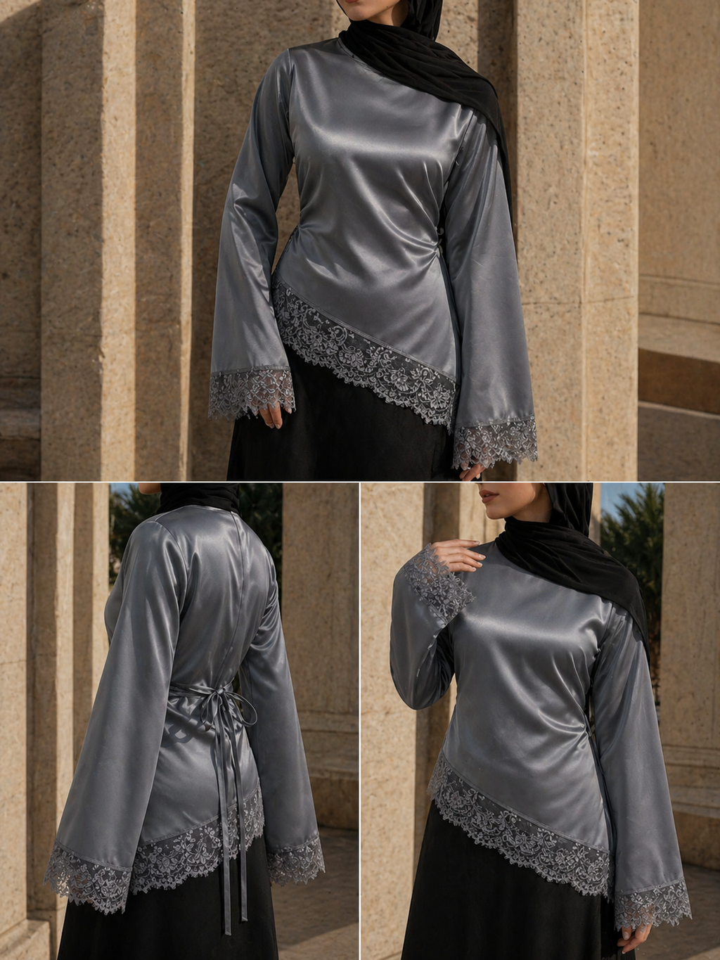 Satin Lace Blouse