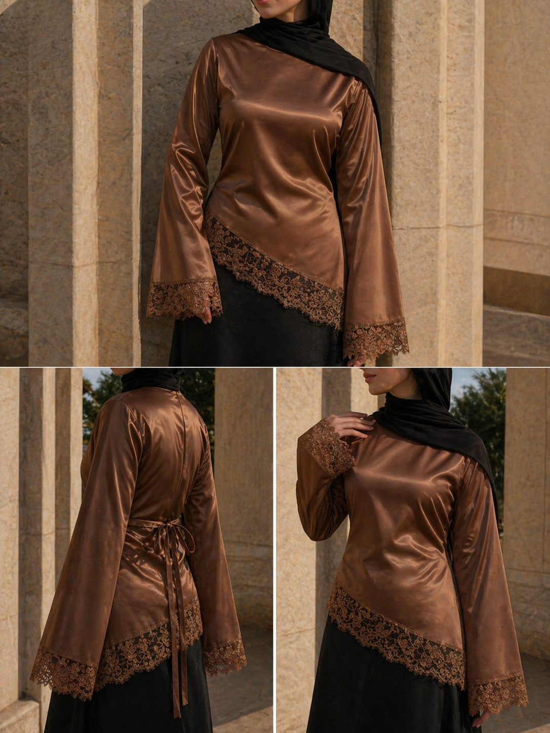 Satin Lace Blouse