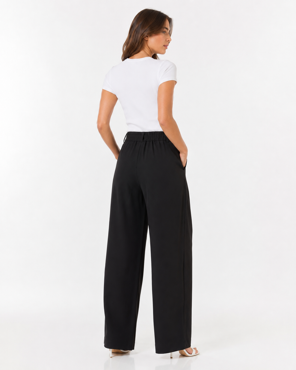 Pleated High-Waist Wide Leg Pants