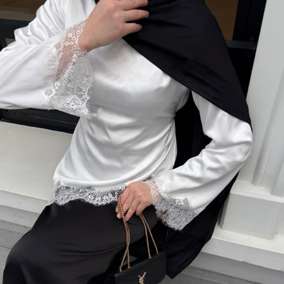 Satin Lace Blouse